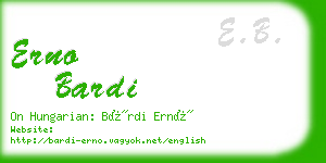 erno bardi business card
